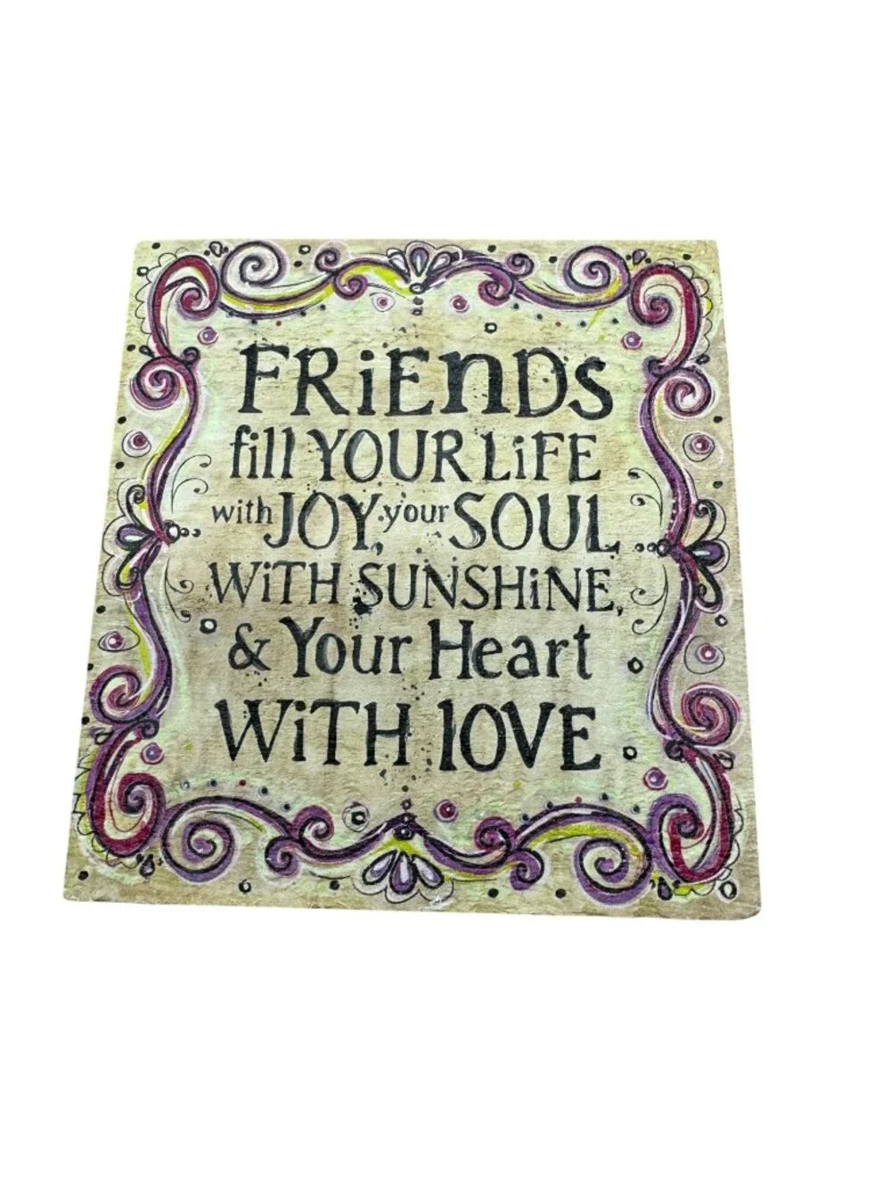 Natural Life Decorative Wooden Quote Block READ